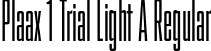 Plaax 1 Trial Light A Regular font - Plaax1Trial-21-LightA.otf