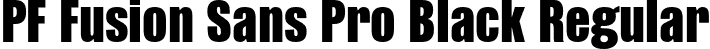 PF Fusion Sans Pro Black Regular font - PFFusionSansPro-Black-subset.otf