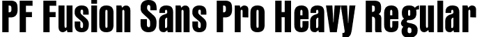 PF Fusion Sans Pro Heavy Regular font - PFFusionSansPro-Heavy-subset.otf