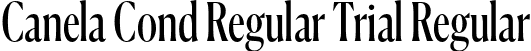 Canela Cond Regular Trial Regular font - CanelaCondensed-Regular-Trial.otf