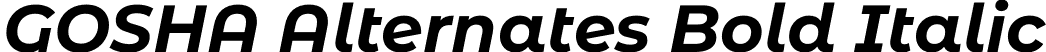 GOSHA Alternates Bold Italic font - GOSHAAlternates-BoldItalic.otf