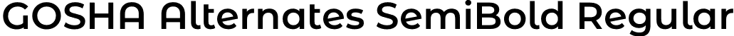 GOSHA Alternates SemiBold Regular font - GOSHAAlternates-SemiBold.otf
