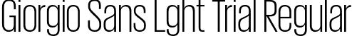 Giorgio Sans Lght Trial Regular font - GiorgioSans-Light-Trial.otf
