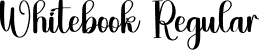 Whitebook Regular font - Whitebook.otf