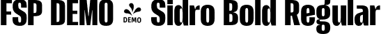 FSP DEMO - Sidro Bold Regular font - Fontspring-DEMO-sidro-bold.otf