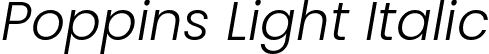 Poppins Light Italic font - Poppins-LightItalic.ttf