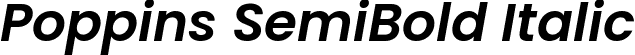 Poppins SemiBold Italic font - Poppins-SemiBoldItalic.ttf