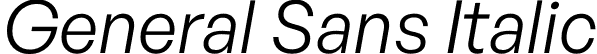 General Sans Italic font - GeneralSans-Italic.otf