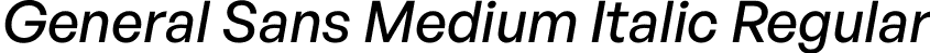 General Sans Medium Italic Regular font - GeneralSans-MediumItalic.otf