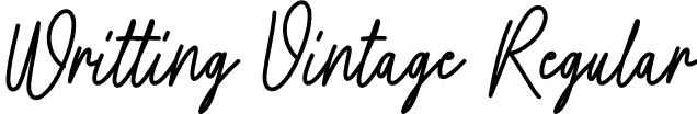 Writting Vintage Regular font - WrittingVintage-0Wmeo.otf