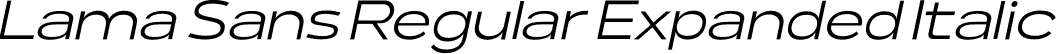 Lama Sans Regular Expanded Italic font - LamaSans-RegularExpandedItalic.otf