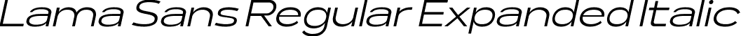 Lama Sans Regular Expanded Italic font - LamaSans-RegularExpandedItalic.ttf