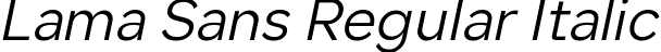 Lama Sans Regular Italic font - LamaSans-RegularItalic.ttf