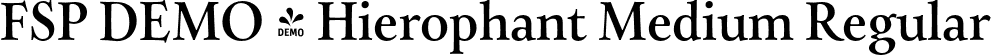 FSP DEMO - Hierophant Medium Regular font - Fontspring-DEMO-hierophant-medium.otf