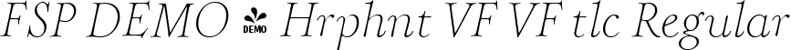 FSP DEMO - Hrphnt VF VF tlc Regular font - Fontspring-DEMO-hierophant-vf-italic.ttf