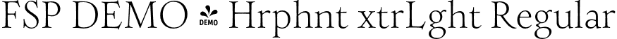 FSP DEMO - Hrphnt xtrLght Regular font - Fontspring-DEMO-hierophant-extralight.otf