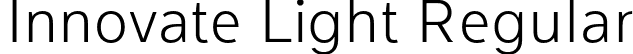 Innovate Light Regular font - innovate-light.otf