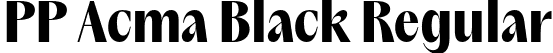 PP Acma Black Regular font - PPAcma-Black.otf