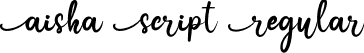 Aisha Script Regular font - AishaScript.otf
