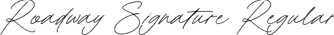 Roadway Signature Regular font - Roadway Signature Demo.otf