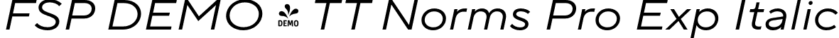 FSP DEMO - TT Norms Pro Exp Italic font - Fontspring-DEMO-tt_norms_pro_expanded_italic.otf