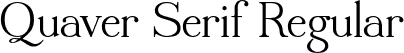 Quaver Serif Regular font - QuaverSerif.otf