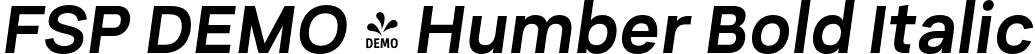 FSP DEMO - Humber Bold Italic font - Fontspring-DEMO-humber-bolditalic.otf