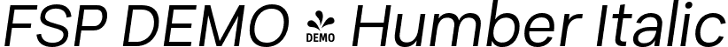 FSP DEMO - Humber Italic font - Fontspring-DEMO-humber-italic.otf