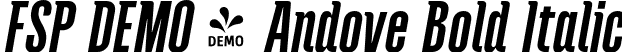 FSP DEMO - Andove Bold Italic font - Fontspring-DEMO-andove-bolditalic.otf