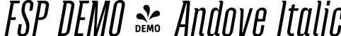 FSP DEMO - Andove Italic font - Fontspring-DEMO-andove-italic.otf