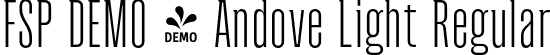 FSP DEMO - Andove Light Regular font - Fontspring-DEMO-andove-light.otf