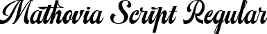 Mathovia Script Regular font - Mathoviascript-K7q2e.ttf