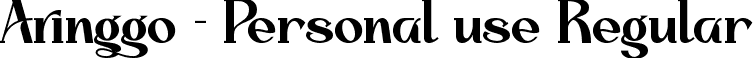 Aringgo - Personal use Regular font - Aringgo.ttf
