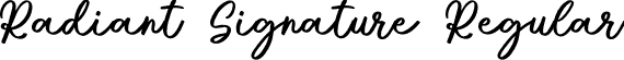Radiant Signature Regular font - RadiantSignature-L3xG5.otf