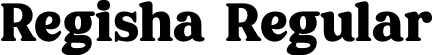 Regisha Regular font - Regisha.otf