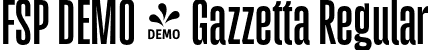 FSP DEMO - Gazzetta Regular font - Fontspring-DEMO-gazzetta-regular.otf