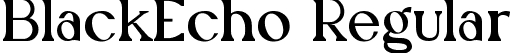 BlackEcho Regular font - BlackEcho.ttf