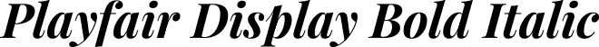 Playfair Display Bold Italic font - PlayfairDisplay-BoldItalic.ttf