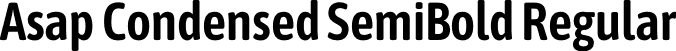 Asap Condensed SemiBold Regular font - AsapCondensed-SemiBold.otf