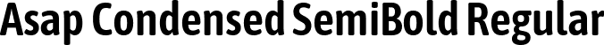 Asap Condensed SemiBold Regular font - AsapCondensed-SemiBold.ttf