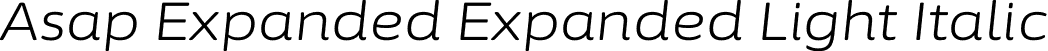 Asap Expanded Expanded Light Italic font - AsapExpanded-LightItalic.otf