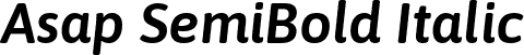 Asap SemiBold Italic font - Asap-SemiBoldItalic.ttf