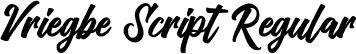 Vriegbe Script Regular font - vriegbe-script.otf