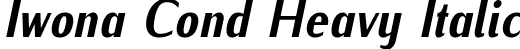 Iwona Cond Heavy Italic font - IwonaCondHeavy-Italic.ttf