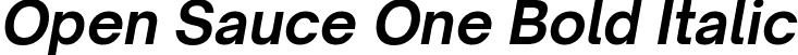 Open Sauce One Bold Italic font - OpenSauceOne-BoldItalic.ttf