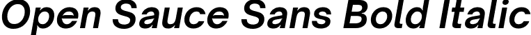 Open Sauce Sans Bold Italic font - OpenSauceSans-BoldItalic.ttf