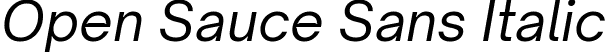 Open Sauce Sans Italic font - OpenSauceSans-Italic.ttf