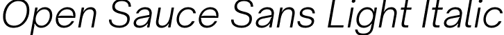 Open Sauce Sans Light Italic font - OpenSauceSans-LightItalic.ttf