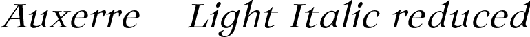 Auxerre 46 Light Italic reduced font - Auxerre-46-Light-Italic_reduced.otf
