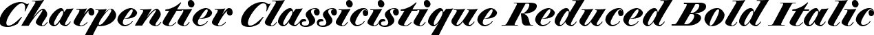 Charpentier Classicistique Reduced Bold Italic font - CharpentierClassicRed_BdIt.ttf